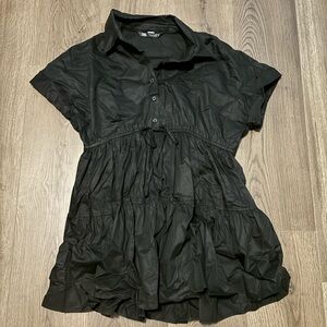 Zara black collar short dress